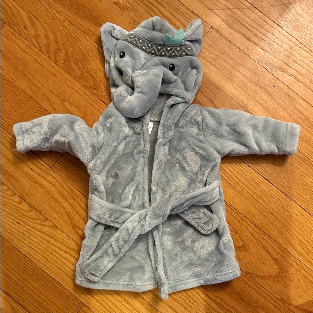 Gray Elephant Kids Pajama Robe
